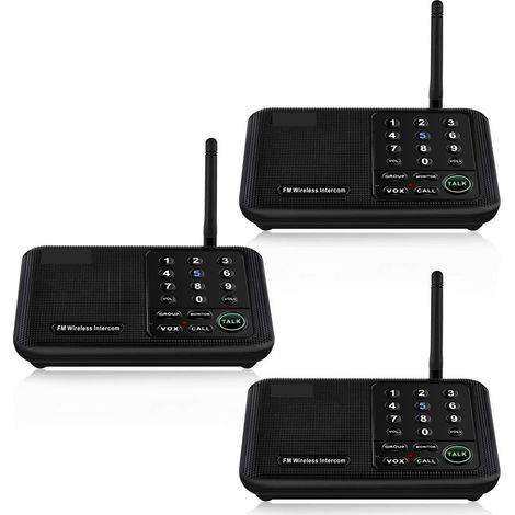 Système d'interphone Domestique sans Fil Monobloc for Bureau d'affaires Domestique portée de 5280 Pieds, interphone de Chambre à Chambre Communication à Domicile (1/5)