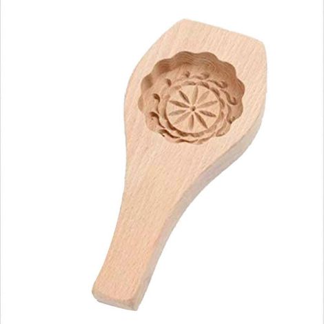 Holzform für Mondkuchen, Gebäckform, Backwerkzeug zur Herstellung von Mondkuchen aus Mungbohnen. (1/5)