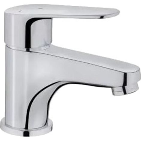 Robinet salle de bain mitigeur de lavabo chromé avec économiseur d'eau vidage complet NF (1/2)