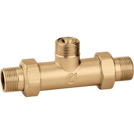 Tee di by-pass, equilibrati, per valvole di zona a sfera serie 6480. 1" U6 Caleffi 649066  1” (1/2)