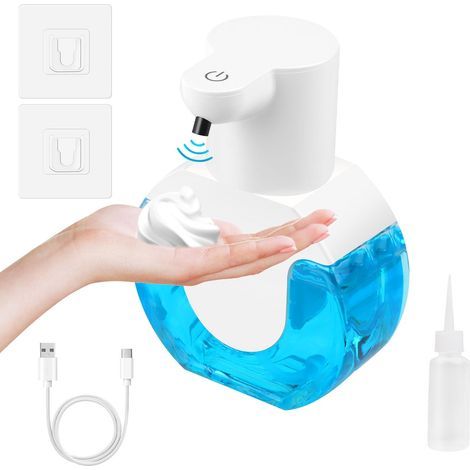 Automatischer Seifenspender, 4 einstellbare Geschwindigkeiten, 420 ml Fassungsvermögen, Schutzart IPX5 (wasserdicht), Wandmontage (1/5)