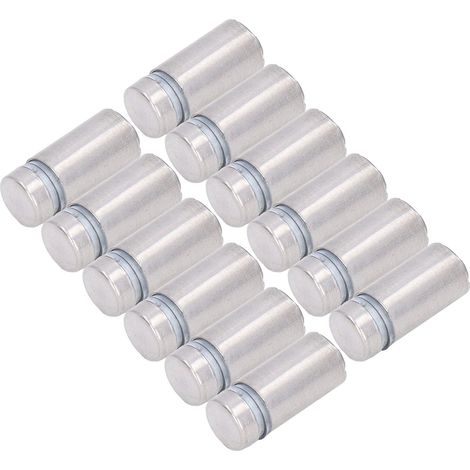 Vis de séparation en acier inoxydable pour enseignes murales, supports publicitaires et fixation acrylique, 12 pièces, 1/2 x 1 pouce (1/5)