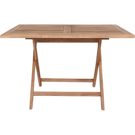 DESTIN - Table Jardin Rectangulaire 120cm Teck Naturel (1/5)