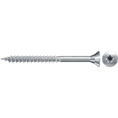 Fischer 200x vite truciolare FSPII 5 x 70 mm testa svasata blu zincata filettatura parziale esagono incassato TX - 551196