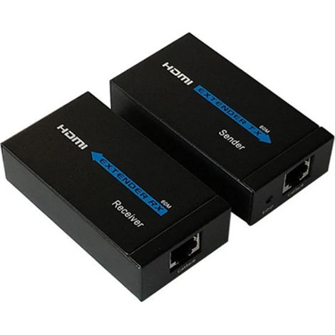 HDMI Extender Ethernet 40-60m Prolunga via LAN Cat5e/6 1080P Q-HD6