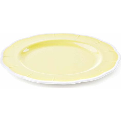 GUZZINI Piatto Piano Melamina Flora D 28 Cm Table Decor Giallo Polvere