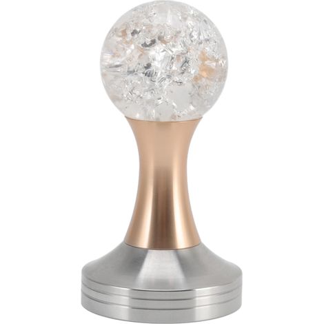 Tasseur à café pour expresso, 53 mm, en acier inoxydable, avec base plate, couleur or, idéal pour presser le café moulu à la maison, au bureau ou dans un café.-AquaForge (1/5)