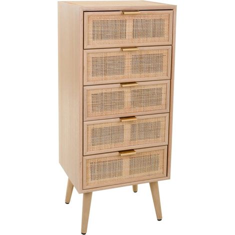 Sinfonier de madera y rejilla marrón 42x36.5x100.5 (1/5)