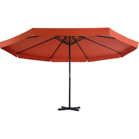 Maison Exclusive - Sonnenschirm Aluminium-Mast 500 cm Terrakotta- (1/5)