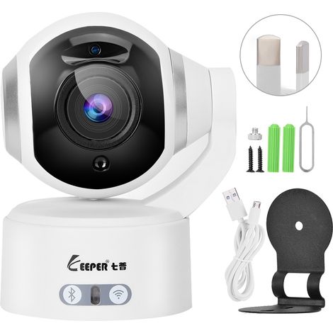 Caméra WiFi PTZ 360° Rotation, Moniteur Bébé avec Vision Nocturne, Audio Bidirectionnel, Prise AU (1/5)