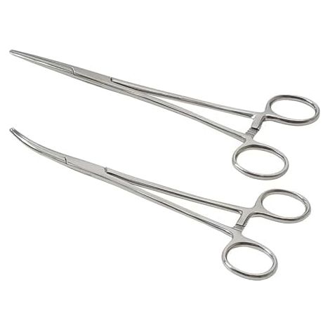 Pince À Piercing - Pince Clamper Autoverrouillante - Mâchoires Dentées Puissantes - Pour Bricolage Soins Animaliers Pêche - 12.5 Cm - Argentée - Lot De 2 (1/5)