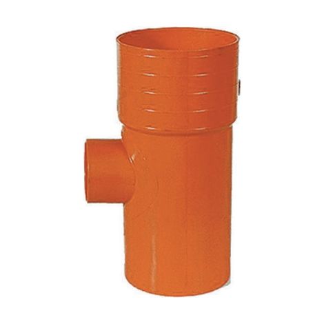 DERIVAZIONE  87  °  RIDOTTE IN PVC ARANCIO- Diam. 100 x 50- senza- pezzi 1