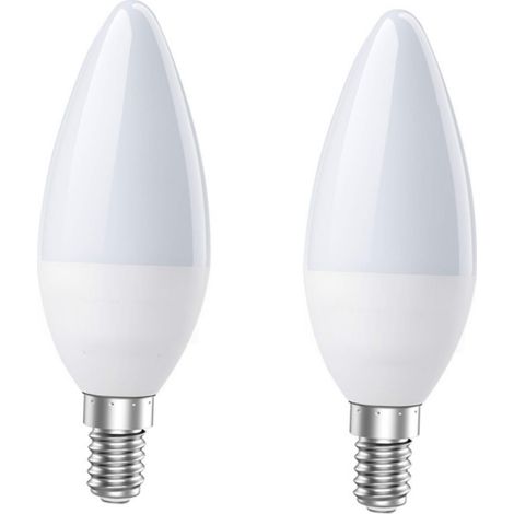 Ampoules LED, E14-【220-230V】C37 ampoule pointue【9W】Lumière blanche 6000K, ampoules à économie d'énergie, ampoules universelles  2 pièces (1/5)