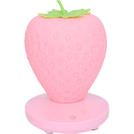Nachtlicht für Kinder, Erdbeer-Nachtlicht, Silikon-Nachtlicht mit Touch-Schalter, USB-Aufladung, 3 Helligkeitsmodi, für Schlafzimmer, Valentinstag, Weihnachten, Wohnzimmer, Schlafzimmer (1/5)