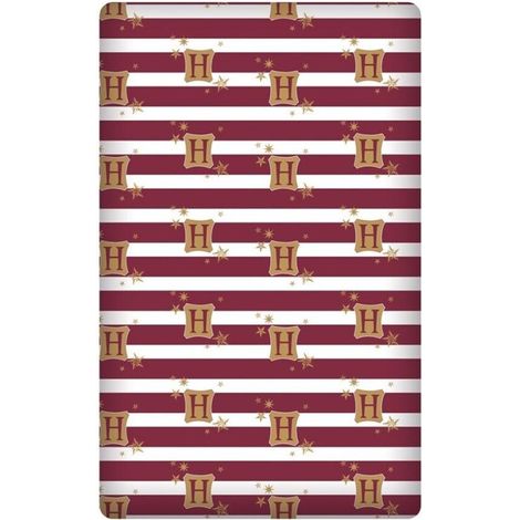 Drap Housse en coton - Harry Potter Logo et rayures- 140x190 cm (1/2)