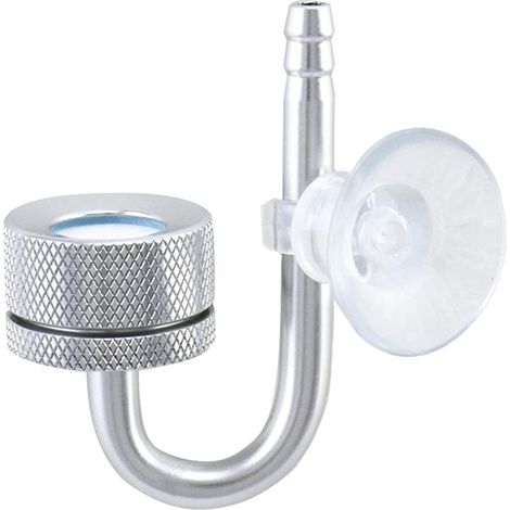 Difusor de CO2 para acuario, difusor de dióxido de carbono con tubo en forma de U y ventosa, para acuarios. (1/5)