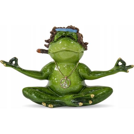 FROSCH HIPPIE ZEN FROSCH MEDITIERT YOGA (1/5)