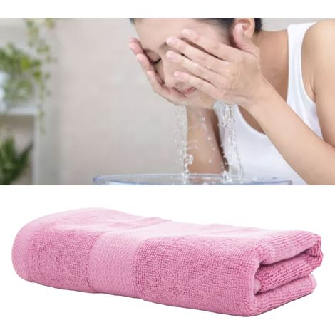 Serviette en fibre de bambou violet-rouge 76 x 34 cm, absorbante et douce, idéale pour le visage ou comme gant de toilette. Possibilité de broderie avec logo. Serviette cadeau. (1/5)
