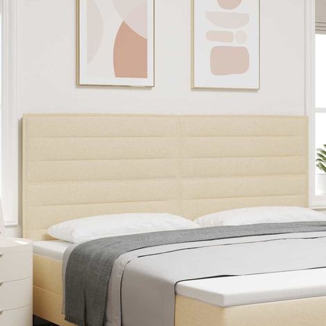 Tête de lit-Panneau de lit Crème 200 cm tissu 960780 (1/5)