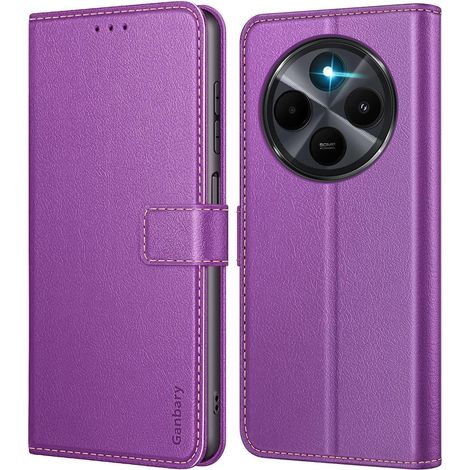 Handyhülle Klapphülle Leder Kartenfach Magnet Xiaomi Redmi 14C Lila (1/5)