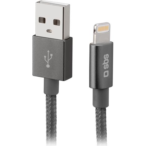 SBS TECABLEUSBIP589BDS Lightning-Kabel 1 m Silber
