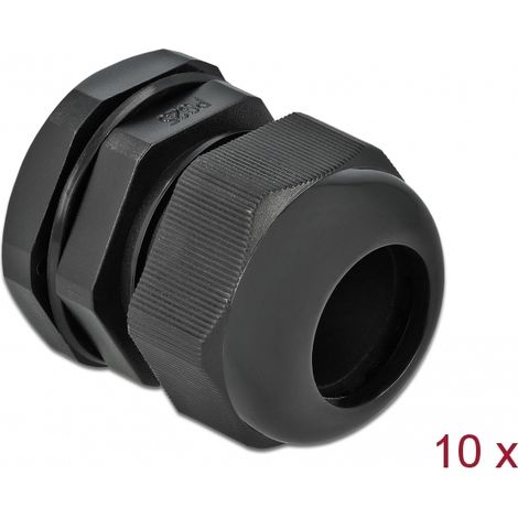 DELOCK 60224 PRESSE-ÉTOUPE NOIR PLASTIQUE 10 PIÈCE(S) (1/5)