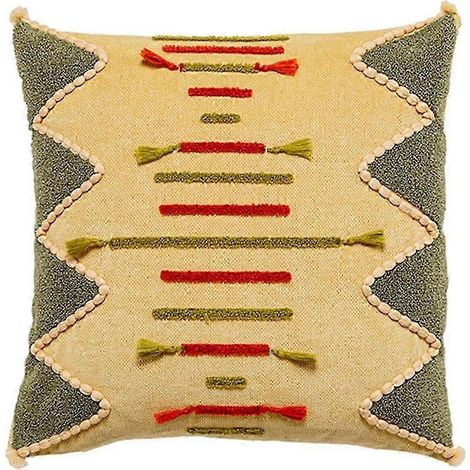 Housse de coussin décorative 45x45 cm pour canapé, chambre ou salon-Beige (1/5)