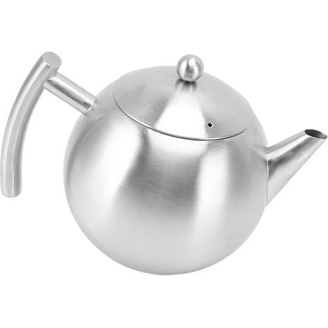 Théière portable avec filtre, bouilloire sphérique en acier inoxydable pour infusion à domicile, 1,5 L (1/5)