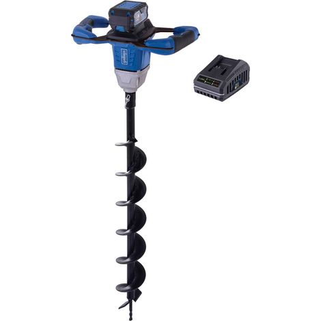 Scheppach Tarière sans fil BC-EB100-X - Set L - série 20V IXES - Ø 100 mm - longueur max 800 mm - vitesse de rotation 125 tr/min - 1 batterie 4Ah + chargeur inclus (1/5)