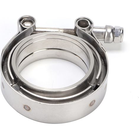 Collier de serrage en acier inoxydable à bride en V de 2,25 pouces avec 2 brides pour tuyau d'échappement turbo (1/5)