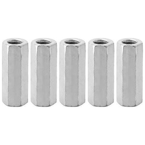 pieces M12 zinc elongated screw hexagonal nut thread connecting rod cap joint nut (M12 50 opposite side 15)