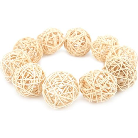 Jeffergarden Sepak Takraw – jouet en rotin de couleur naturelle, jouet à mcher pour petits animaux, sr et inoffensif, pour perroquet, 5 cm (1/5)