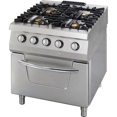 Cuisinière 4 brûleurs - Double unité - Profondeur de 90 cm - Gaz - Maxima