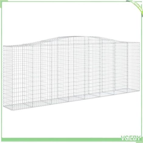 Panier de gabion arqué - FAFEICY - 153417 - 400x50x140/160 cm - Fer galvanisé - Fil 3,5 mm (1/4)