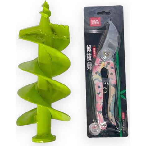 Gartenbohrer- und Gartenscheren-Set