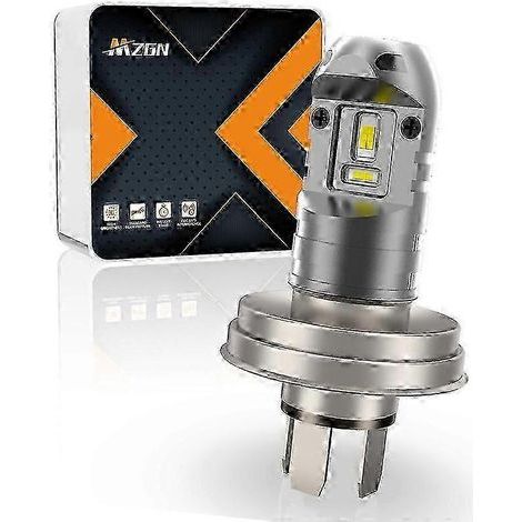 Ampoule de phare MZGN R2 P45T à diode électroluminescente pour motos, 12 V, feux de croisement/route (1/5)