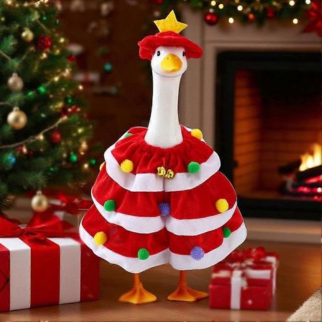 Décorations d'automne pour oie de porche, tenues de Noël pour oie de porche, tenue de Thanksgiving pour oie de porche extérieure de 58 cm (23 pouces), décorations de fêtes pour patio, jardin et pelous (1/5)