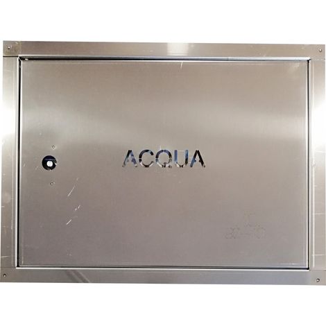 Sportello portello porta inox per chiusura nicchia contatore acqua, scegli se lc 55 x hc 40 cm ( ln 51 x hn 36 cm )