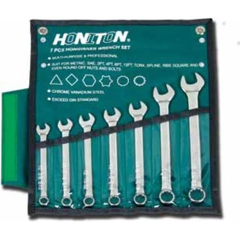 Set di chiavi combinate Honiton 7 pezzi 10-19 mm