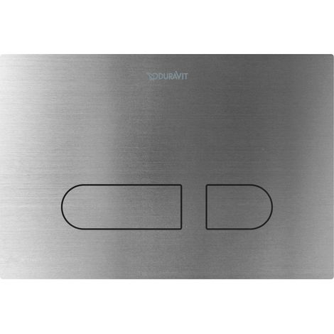 Duravit DuraSystem - Placca di comando, acciaio inox spazzolato WD5012704000