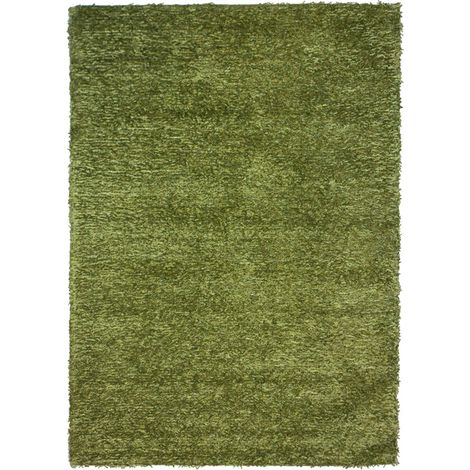 LUXE - Tapis à poils longs toucher soyeux vert 160x230 (1/3)