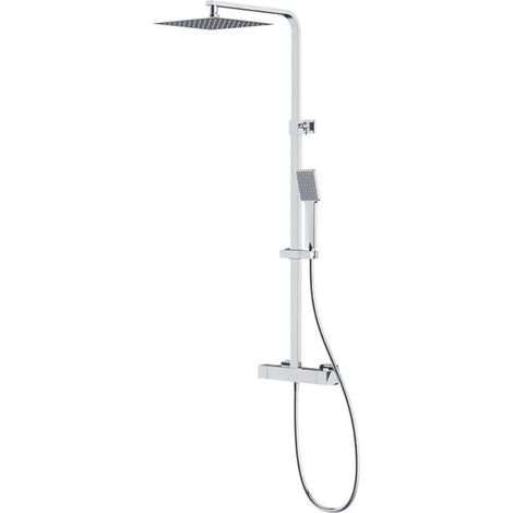 Cersanit City - Set doccia con termostato, 25x25 cm, cromo S951-341