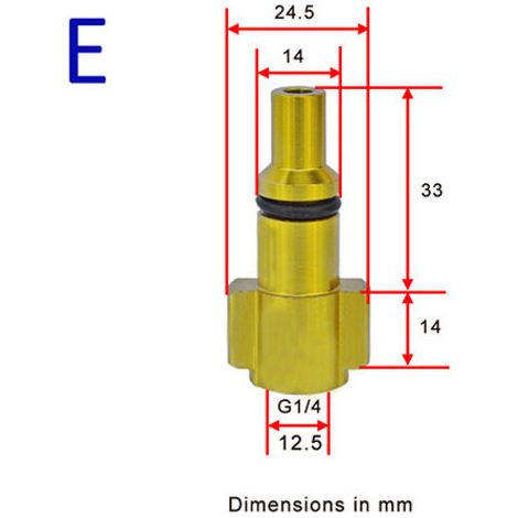 Adaptateur dédié nettoyeur haute pression Compatible Kärcher, Parkside, Nilfisk, Bosch, Black & Decker, Lavor, Alto, fixation à verrouillage rapide-D