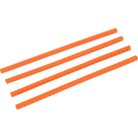 Lot de 4 protections pour grilles de four, revêtement en silicone résistant à la chaleur, accessoires de cuisine et de restaurant, couleur orange. (1/5)