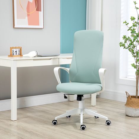 Chaise bureau ergonomique rembourrée hauteur réglable basculement 62x56x110-119 5 cm - Couleur: Vert (1/4)
