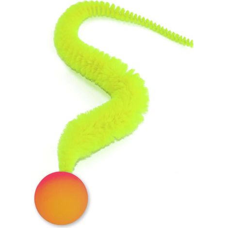 Balle Rebondissante Pour Chat - Jouet Interactif Forme De Chenille En Caoutchouc Et Polyester - Idéal Pour Jeu Intérieur - 1 Pièce (1/5)