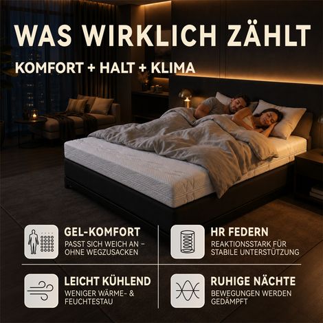 Matelas 120x200 cm à ressorts ensachés, fermeté H3, certifié Oeko-Tex, ergonomique 7 zones, épaisseur 20 cm, fabriqué en Chine (1/4)