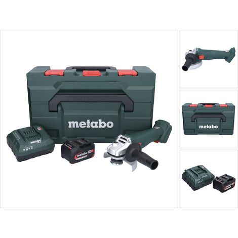 Metabo W 18 7-125 Meuleuse d'angle sans fil 18 V 125 mm + 1x batterie 4,0 Ah + chargeur + metaBOX