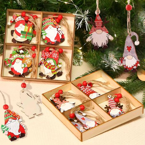Decoration Noel Bois,Decoration Sapin Noel en Bois,24 Pièces Deco Sapin de Noel en Bois,Decoration Noel en Bois,Ornement Sapin de Noel,Suspension Noel,Decoration Noel Sapin (1/5)
