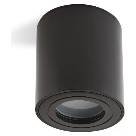 Plafonnier rond 1xGU10 IP44 noir (1/2)